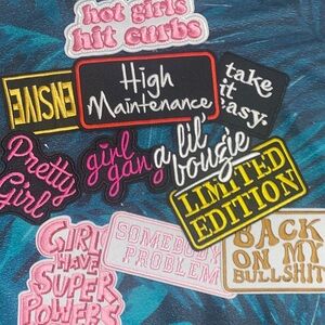 Colorful Iron-On Patches Set